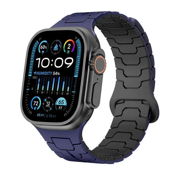 스틸 드래곤 스케일 마그네틱 실리콘 시계줄, 애플 워치 46mm / 49mm / 45mm / 44mm용