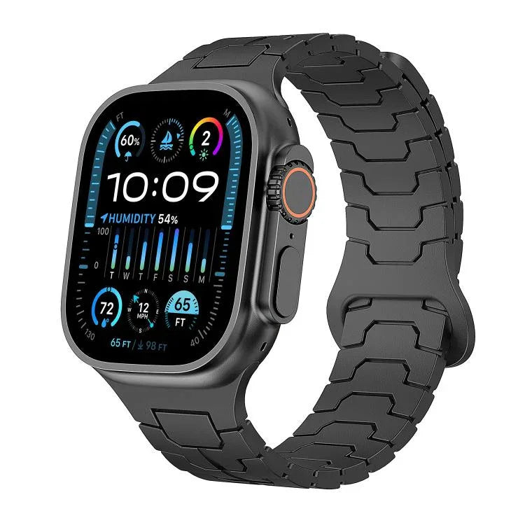 스틸 드래곤 스케일 마그네틱 실리콘 시계줄, 애플 워치 46mm / 49mm / 45mm / 44mm용