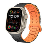 스틸 드래곤 스케일 마그네틱 실리콘 시계줄, 애플 워치 46mm / 49mm / 45mm / 44mm용