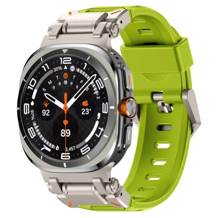 Explorer Metal Head Fluororubber Watch Band, For Samsung Galaxy Watch Ultra 47mm / Ultra 2025
