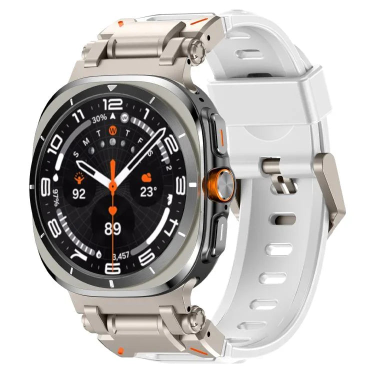 Explorer Metal Head Fluororubber Watch Band, For Samsung Galaxy Watch Ultra 47mm / Ultra 2025
