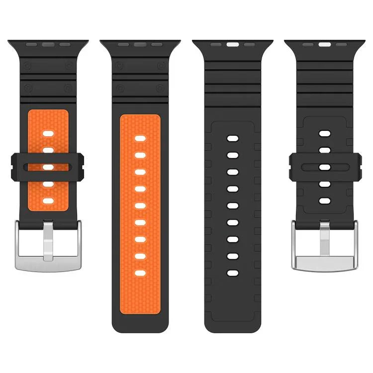 다이아몬드 텍스처 투톤 실리콘 시계줄, 애플 워치 46mm / 49mm / 45mm / 44mm용