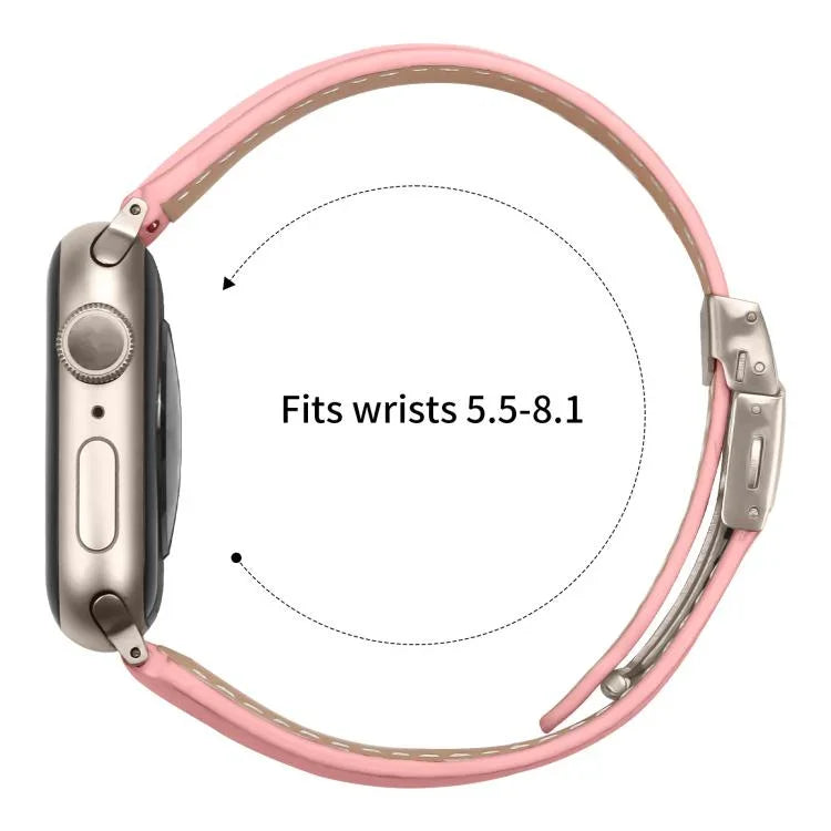 리치 텍스처 스타라이트 터틀백 버클 가죽 시계줄, 애플 워치 46mm / 49mm / 45mm / 44mm용, 애플 워치 42mm / 41mm / 40mm / 38mm용
