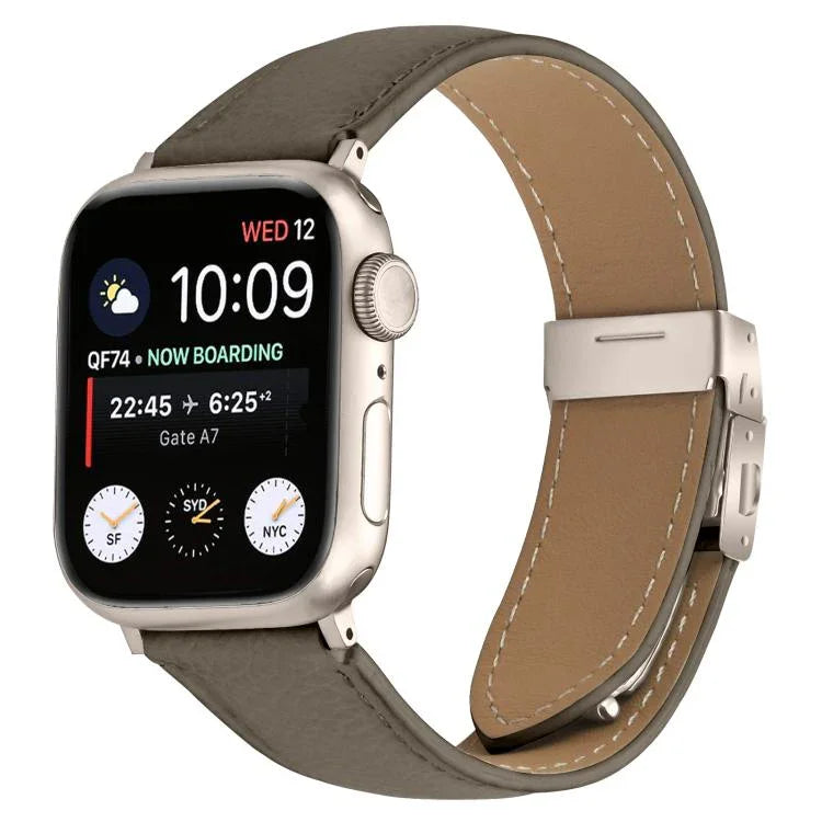 리치 텍스처 스타라이트 터틀백 버클 가죽 시계줄, 애플 워치 46mm / 49mm / 45mm / 44mm용, 애플 워치 42mm / 41mm / 40mm / 38mm용
