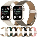 리치 텍스처 스타라이트 터틀백 버클 가죽 시계줄, 애플 워치 46mm / 49mm / 45mm / 44mm용, 애플 워치 42mm / 41mm / 40mm / 38mm용