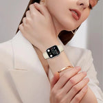 리치 텍스처 실버 터틀백 버클 가죽 시계줄, 애플 워치 46mm / 49mm / 45mm / 44mm용, 애플 워치 42mm / 41mm / 40mm / 38mm용