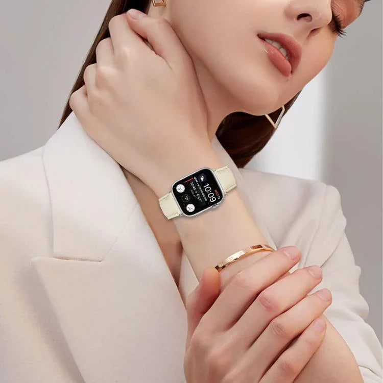 리치 텍스처 실버 터틀백 버클 가죽 시계줄, 애플 워치 46mm / 49mm / 45mm / 44mm용, 애플 워치 42mm / 41mm / 40mm / 38mm용