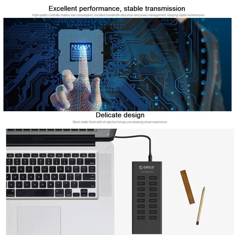 ORICO H1613-U2 16포트 USB2.0 허브, H1613-U2