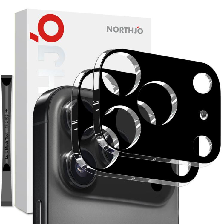 2개입 NORTHJO 카메라 렌즈 보호기 3D HD 강화유리 필름, 아이폰 17 Pro Max용, 아이폰 17 Pro용, 아이폰 17용, 아이폰 Air용