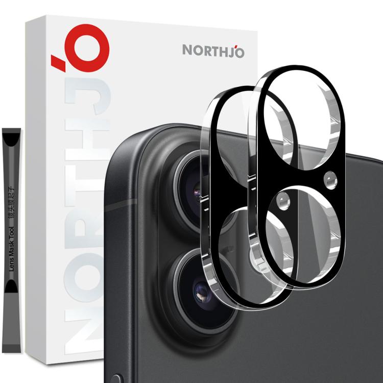 2개입 NORTHJO 카메라 렌즈 보호기 3D HD 강화유리 필름, 아이폰 17 Pro Max용, 아이폰 17 Pro용, 아이폰 17용, 아이폰 Air용