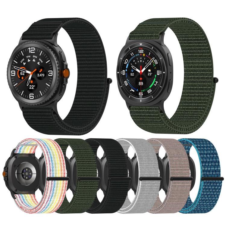 Nylon Hook and Loop Fastener Watch Band, For Samsung Galaxy Watch8 / Watch8 Classic