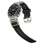 Metal Watch Connector Silicone Watch Band, For Samsung Galaxy Watch Ultra 47mm / Ultra 2025