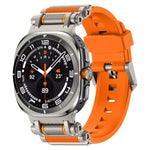 Metal Watch Connector Silicone Watch Band, For Samsung Galaxy Watch Ultra 47mm / Ultra 2025