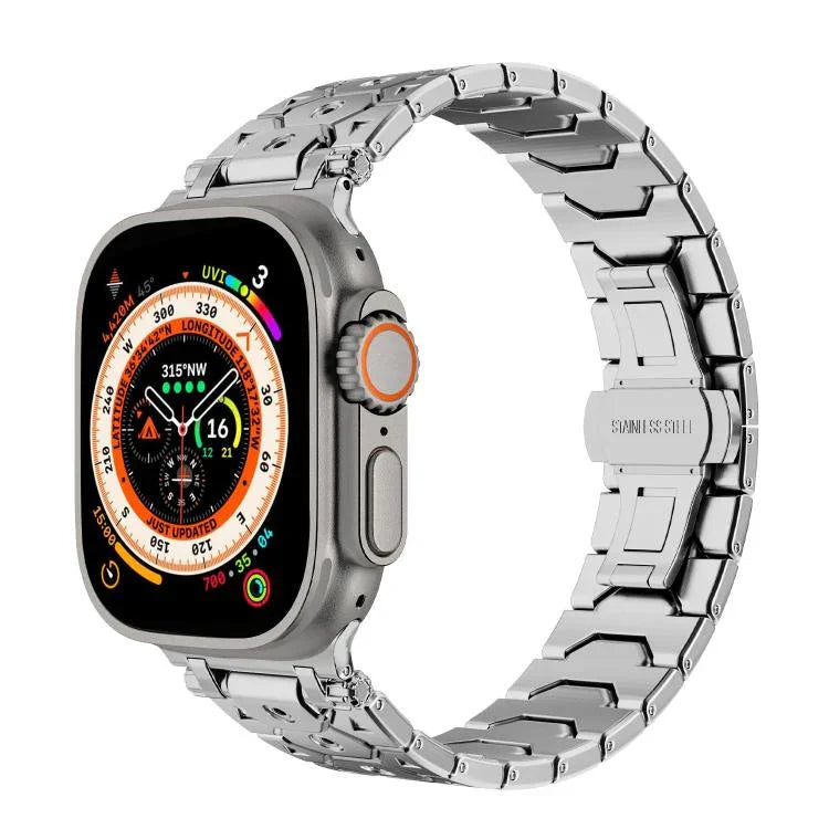 팔각형 스테인리스 스틸 시계, 애플 워치 46mm / 49mm / 45mm / 44mm용