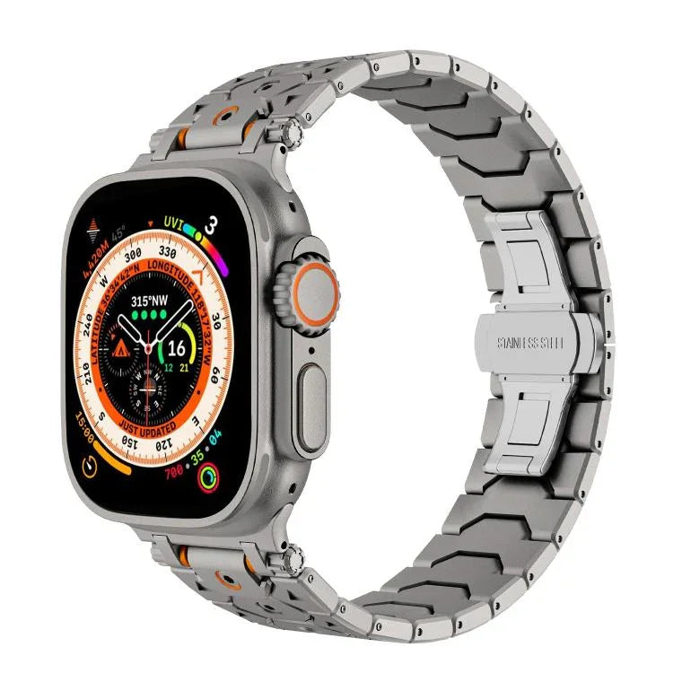 팔각형 스테인리스 스틸 시계, 애플 워치 46mm / 49mm / 45mm / 44mm용