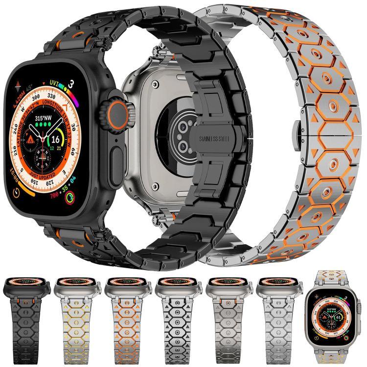 팔각형 스테인리스 스틸 시계, 애플 워치 46mm / 49mm / 45mm / 44mm용
