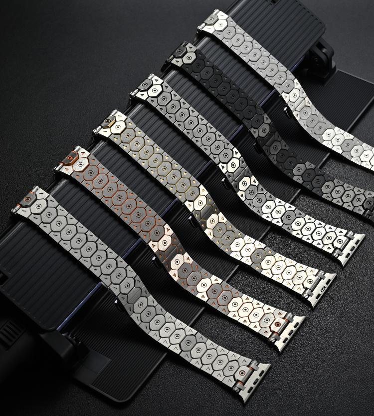 팔각형 스테인리스 스틸 시계, 애플 워치 46mm / 49mm / 45mm / 44mm용