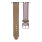 스퀘어 버클 리치 텍스처 천연 가죽 시계줄, 애플 워치 46mm / 49mm / 45mm / 44mm용, 애플 워치 42mm / 41mm / 40mm / 38mm용
