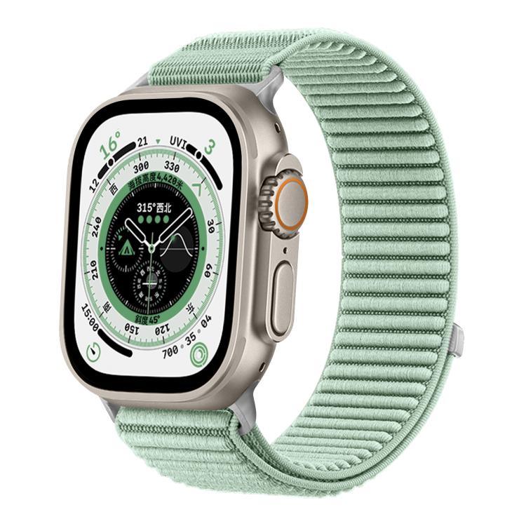 직조 나일론 후크 앤 루프 패스너 메탈 인터페이스 시계줄, 애플 워치 46mm / 49mm / 45mm / 44mm용, 애플 워치 42mm / 41mm / 40mm / 38mm용