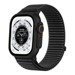 직조 나일론 후크 앤 루프 패스너 메탈 인터페이스 시계줄, 애플 워치 46mm / 49mm / 45mm / 44mm용, 애플 워치 42mm / 41mm / 40mm / 38mm용