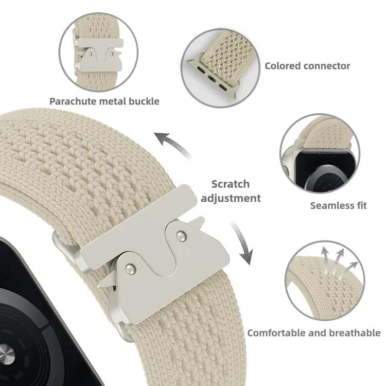 낙하산 버클 니트 나일론 시계줄, 애플 워치 46mm / 49mm / 45mm / 44mm용, 애플 워치 42mm / 41mm / 40mm / 38mm용
