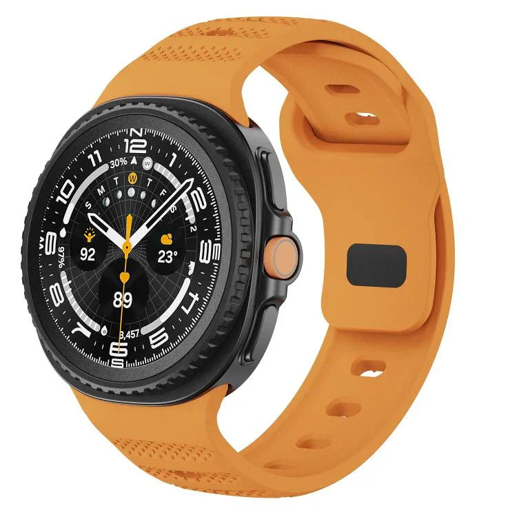 Dots Texture Black Buckle Silicone Watch Band, For Samsung Galaxy Watch8 / Watch8 Classic