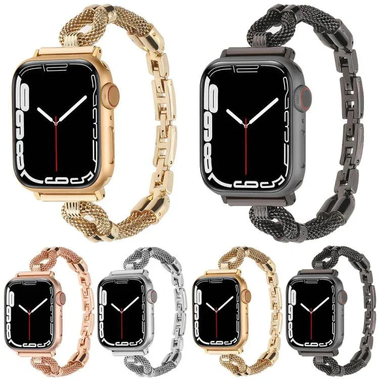 구리 체인 메탈 시계줄, 애플 워치 46mm / 49mm / 45mm / 44mm용, 애플 워치 42mm / 41mm / 40mm / 38mm용