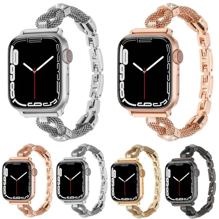 구리 체인 다이아몬드 메탈 시계줄, 애플 워치 46mm / 49mm / 45mm / 44mm용, 애플 워치 42mm / 41mm / 40mm / 38mm용