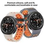 Ocean Style Quick Release Buckle Two Color Silicone Watch Band, For Samsung Galaxy Watch8 / Watch8 Classic