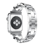 스퀘어 다이아몬드 아연 합금 시계줄, 애플 워치 46mm / 49mm / 45mm / 44mm용, 애플 워치 42mm / 41mm / 40mm / 38mm용