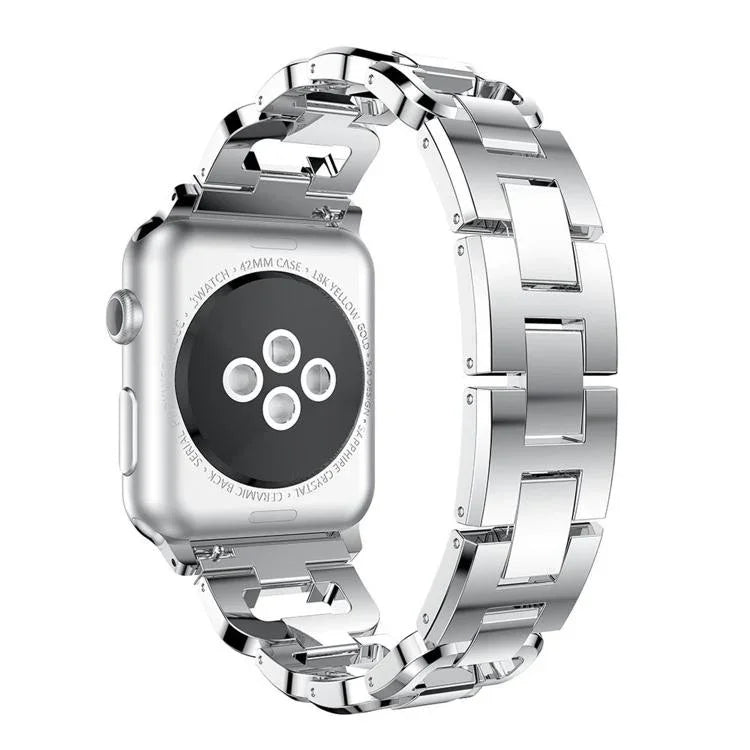 스퀘어 다이아몬드 아연 합금 시계줄, 애플 워치 46mm / 49mm / 45mm / 44mm용, 애플 워치 42mm / 41mm / 40mm / 38mm용