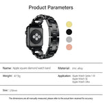 스퀘어 다이아몬드 아연 합금 시계줄, 애플 워치 46mm / 49mm / 45mm / 44mm용, 애플 워치 42mm / 41mm / 40mm / 38mm용