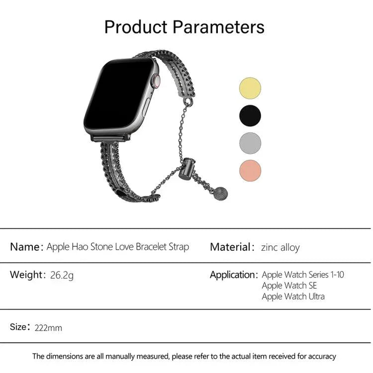 화이트 스톤 러브 팔찌 아연 합금 시계줄, 애플 워치 46mm / 49mm / 45mm / 44mm용, 애플 워치 42mm / 41mm / 40mm / 38mm용