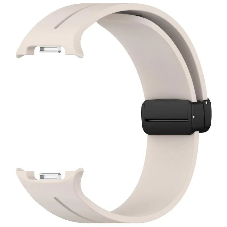 Fold Magnetic Buckle Silicone Watch Band, For Samsung Galaxy Watch8 / Watch8 Classic