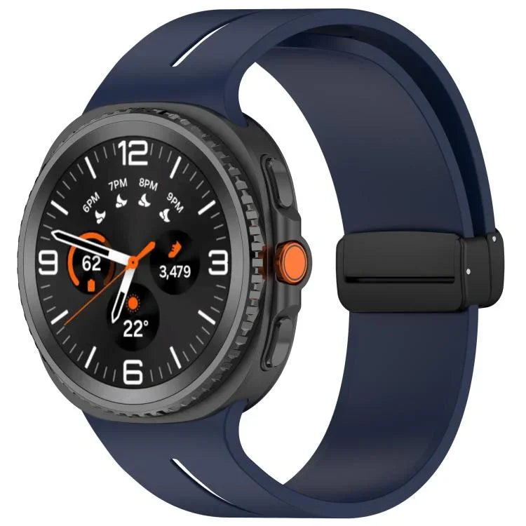 Fold Magnetic Buckle Silicone Watch Band, For Samsung Galaxy Watch8 / Watch8 Classic