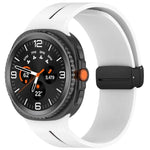 Fold Magnetic Buckle Silicone Watch Band, For Samsung Galaxy Watch8 / Watch8 Classic