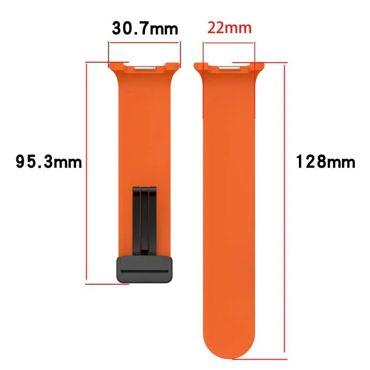 Fold Magnetic Buckle Silicone Watch Band, For Samsung Galaxy Watch8 / Watch8 Classic