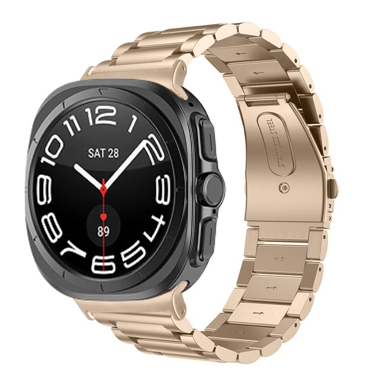 세 개 비즈 스테인리스 스틸 시계 밴드, Samsung Galaxy Watch Ultra 47mm / Ultra 2025용