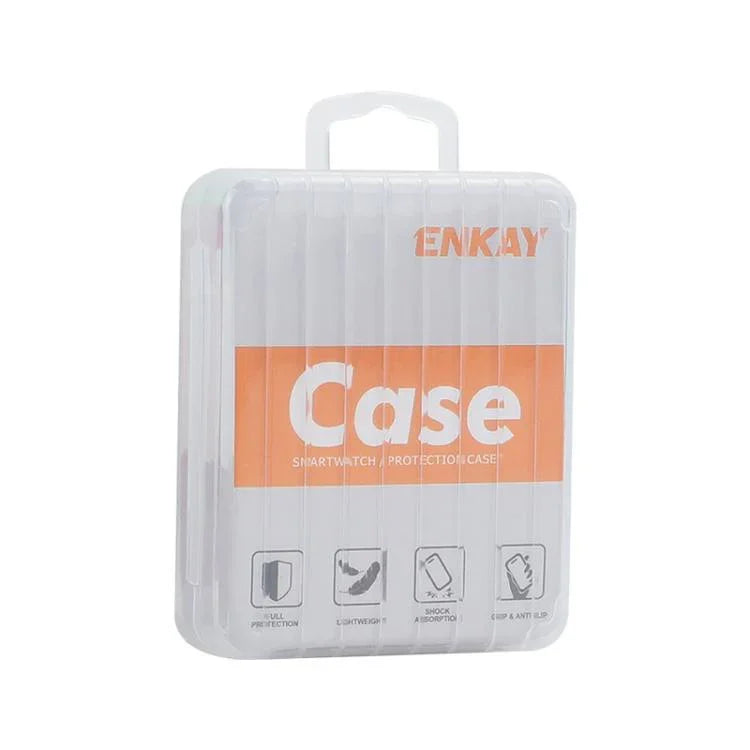 ENKAY 햇-프린스 2-in-1 전기 도금 소프트 TPU 커버와 풀 커버리지 PMMA 소프트 필름, 삼성 갤럭시 워치8 클래식 46mm용