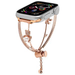 구리 인레이 베어 지르콘 팔찌 시계줄, Apple Watch 46mm / 49mm / 45mm / 44mm용, Apple Watch 42mm / 41mm / 40mm / 38mm용