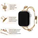 구리 인레이 베어 지르콘 팔찌 시계줄, Apple Watch 46mm / 49mm / 45mm / 44mm용, Apple Watch 42mm / 41mm / 40mm / 38mm용