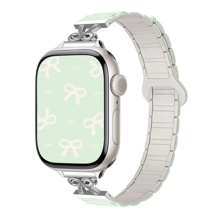 리본 작은 허리 자석 실리콘 시계줄, Apple Watch 46mm / 49mm / 45mm / 44mm용, Apple Watch 42mm / 41mm / 40mm / 38mm용