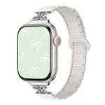 리본 작은 허리 자석 실리콘 시계줄, Apple Watch 46mm / 49mm / 45mm / 44mm용, Apple Watch 42mm / 41mm / 40mm / 38mm용