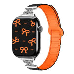 리본 작은 허리 자석 실리콘 시계줄, Apple Watch 46mm / 49mm / 45mm / 44mm용, Apple Watch 42mm / 41mm / 40mm / 38mm용