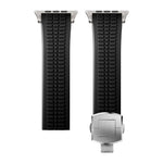 무늬가 있는 접이식 버클 실리콘 시계줄, Apple Watch 46mm / 49mm / 45mm / 44mm용