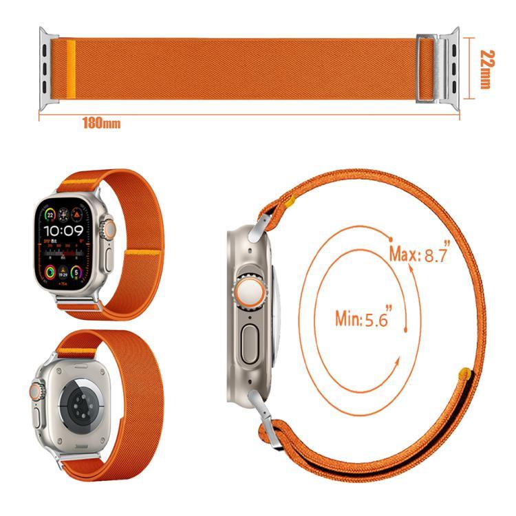 조절 가능한 단일 루프 탄성 나일론 시계줄, Apple Watch 46mm / 49mm / 45mm / 44mm용, Apple Watch 42mm / 41mm / 40mm / 38mm용