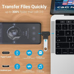 JUNSUNMAY 2-in-1 OTG 컨버터 USB 3.0 to 마이크로 USB 및 타입-C 어댑터, 2-in-1