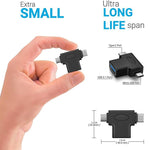 JUNSUNMAY 2-in-1 OTG 컨버터 USB 3.0 to 마이크로 USB 및 타입-C 어댑터, 2-in-1