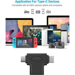 JUNSUNMAY 2-in-1 OTG 컨버터 USB 3.0 to 마이크로 USB 및 타입-C 어댑터, 2-in-1