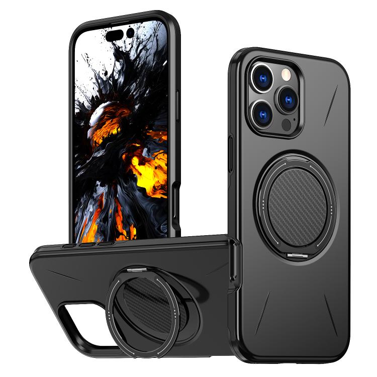 Kalebol Magnetic MagSafe Rotation Holder PC Phone Case, For iPhone 13 Pro, For iPhone 13